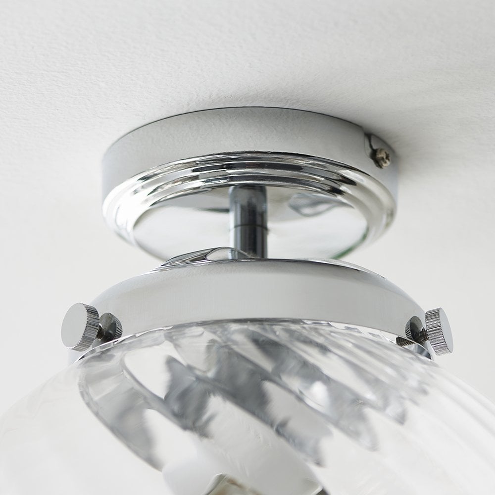 Milston Flush Light in Chrome