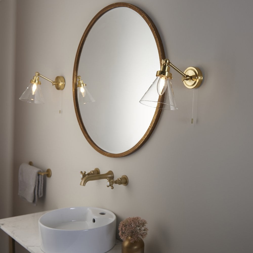 Faraday Wall Lamp in Satin Brass
