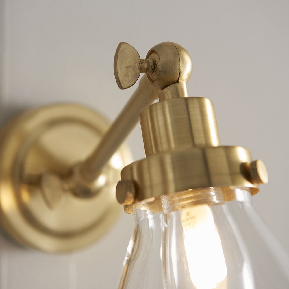 Faraday Wall Lamp in Satin Brass