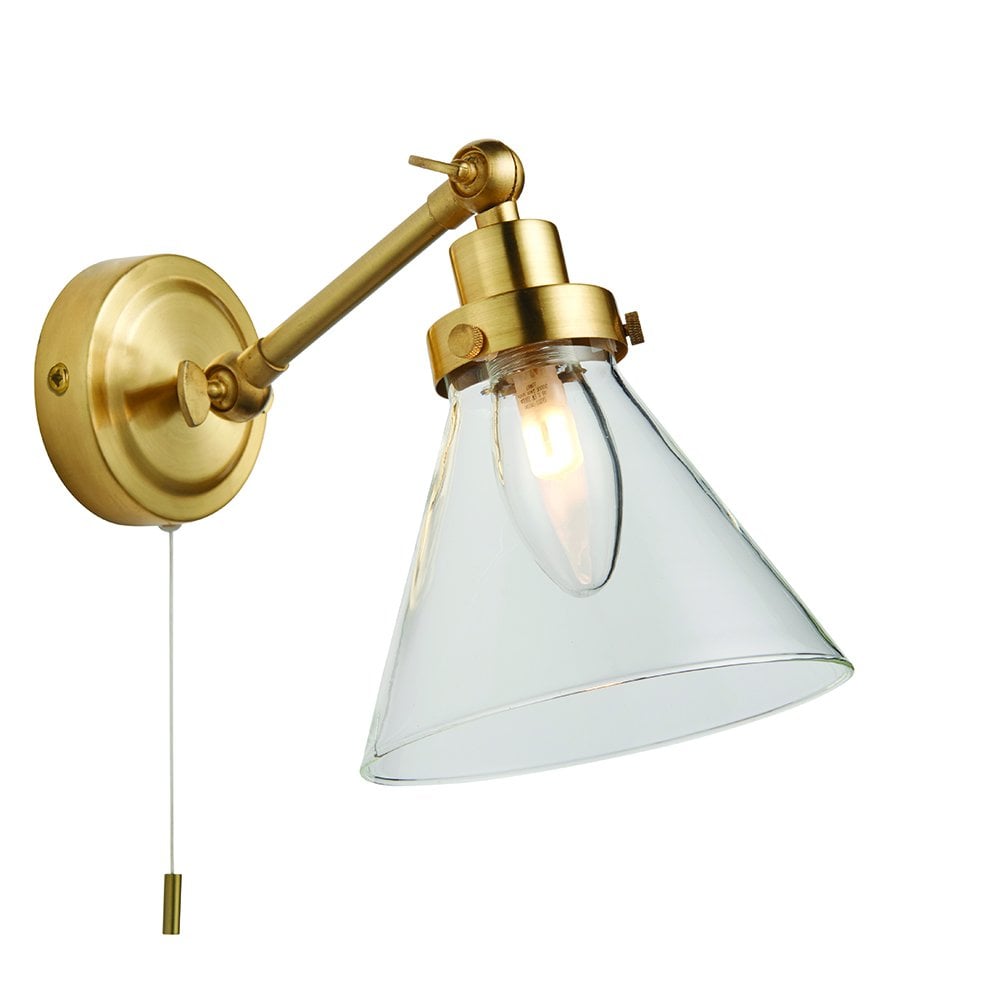 Faraday Wall Lamp in Satin Brass