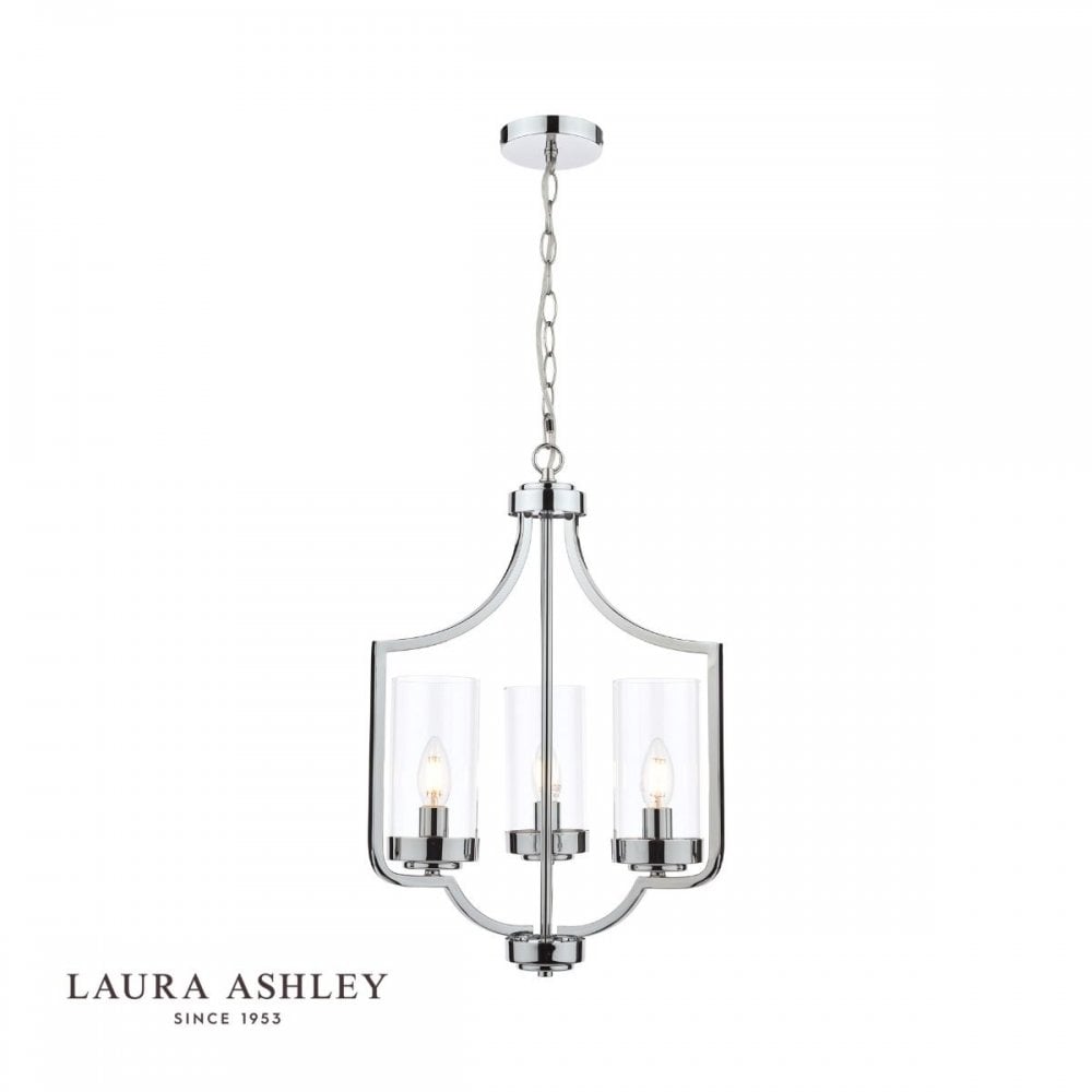 Laura Ashley Joseph 3 Light Polished Chrome