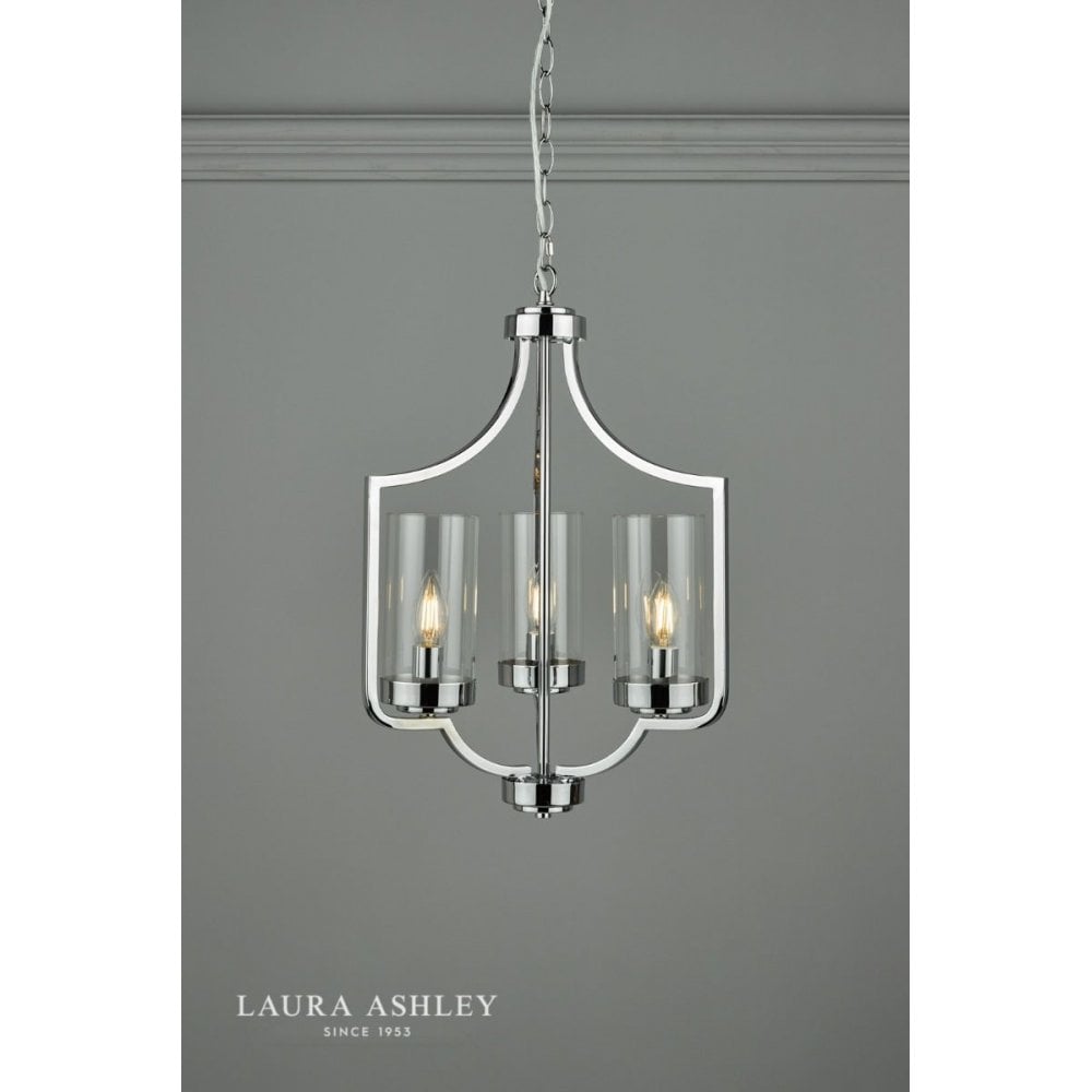 Laura Ashley Joseph 3 Light Polished Chrome