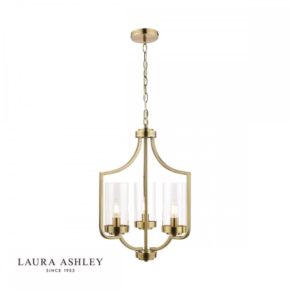 Laura Ashley Joseph 3 Light Antique Brass