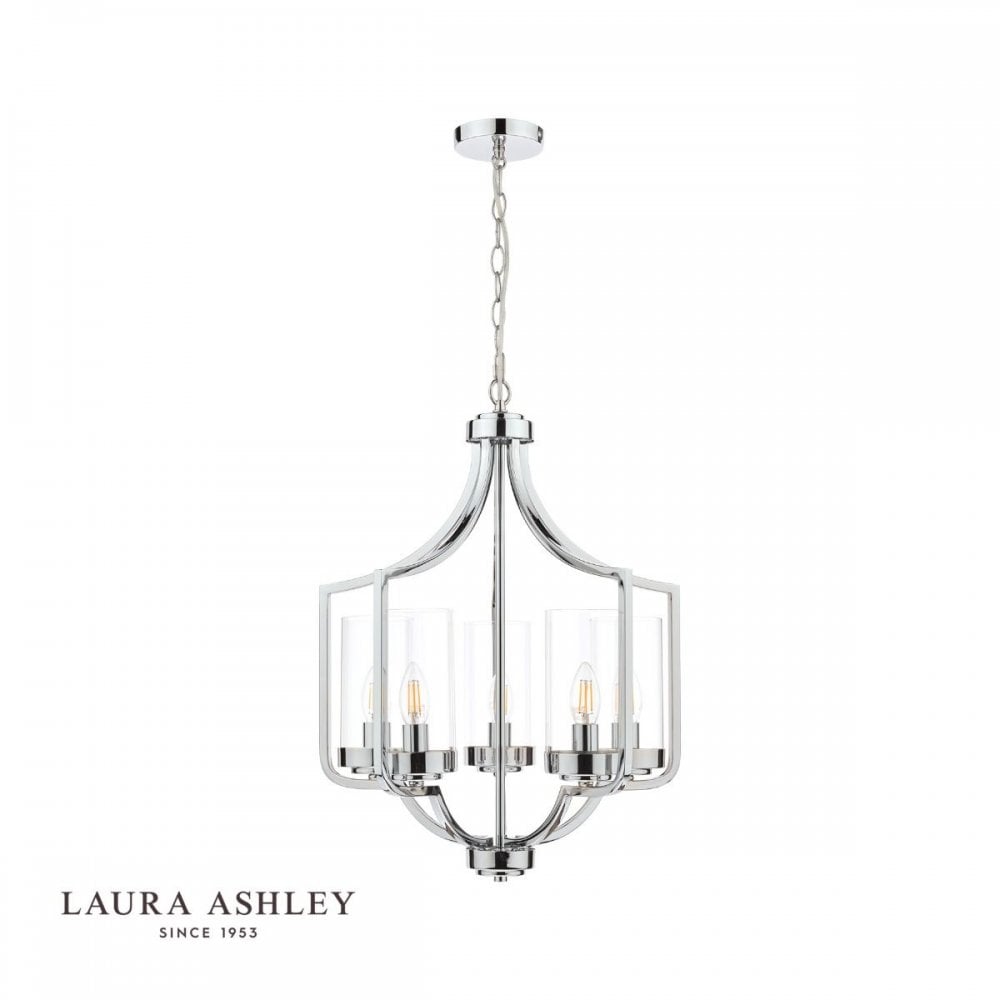 Laura Ashley Joseph 5 Light Polished Chrome