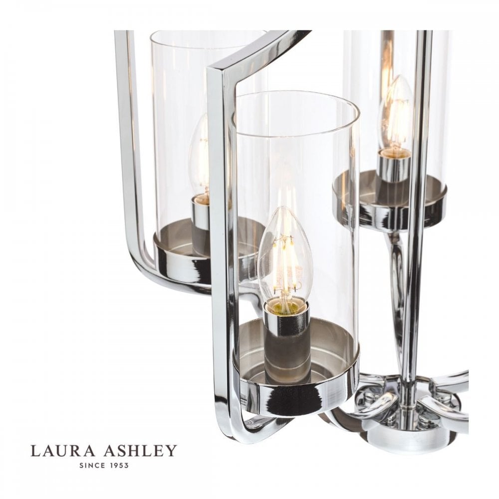 Laura Ashley Joseph 5 Light Polished Chrome