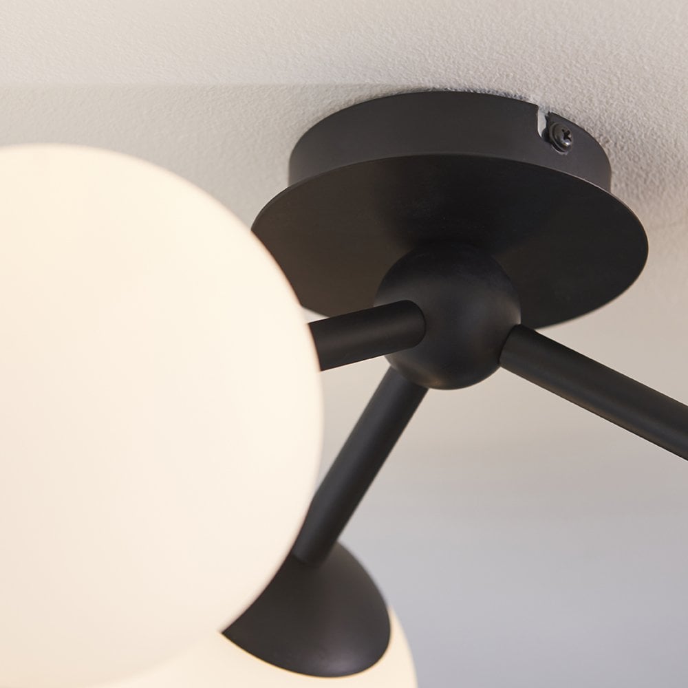 Pulsa 3lt Semi Flush Light in Black