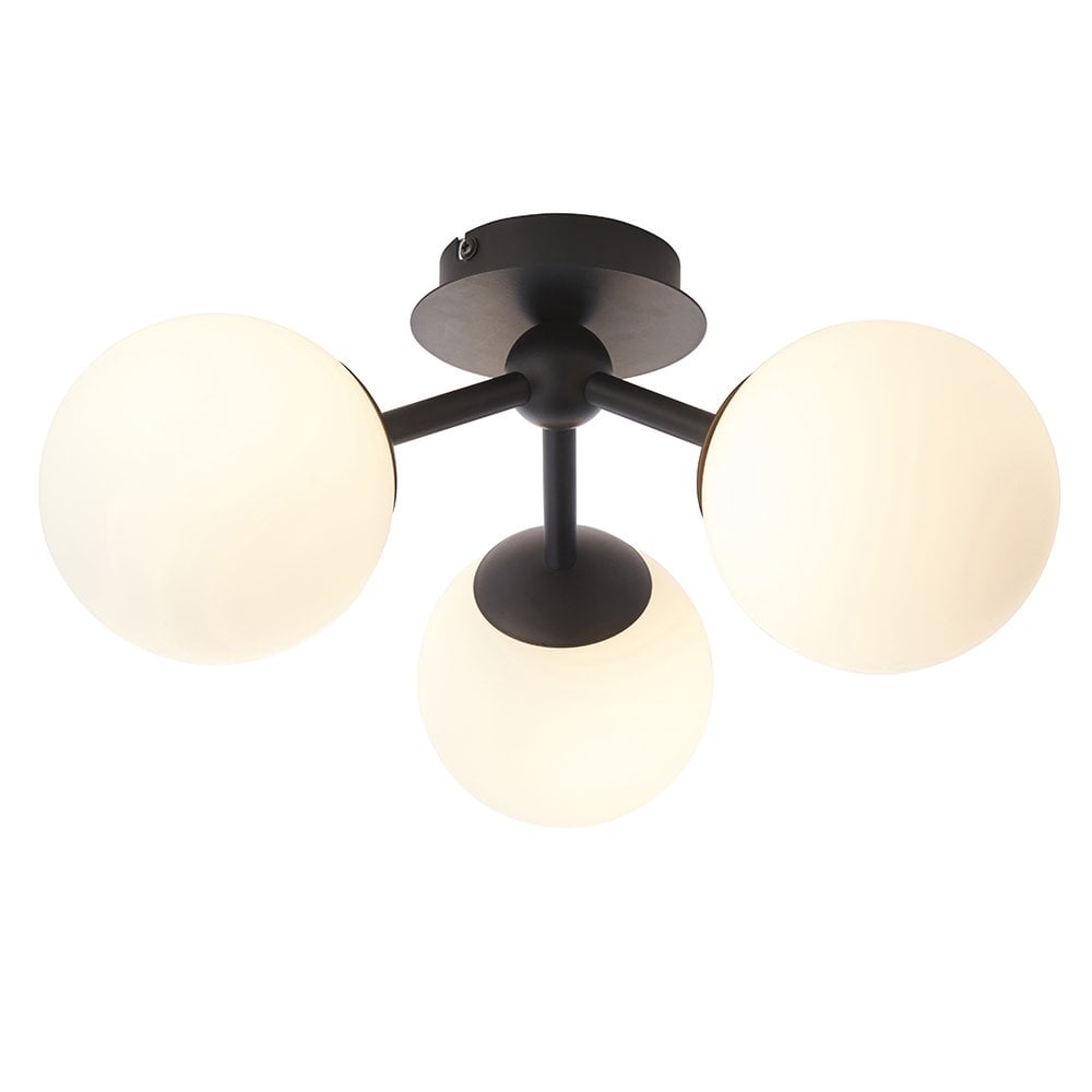 Pulsa 3lt Semi Flush Light in Black