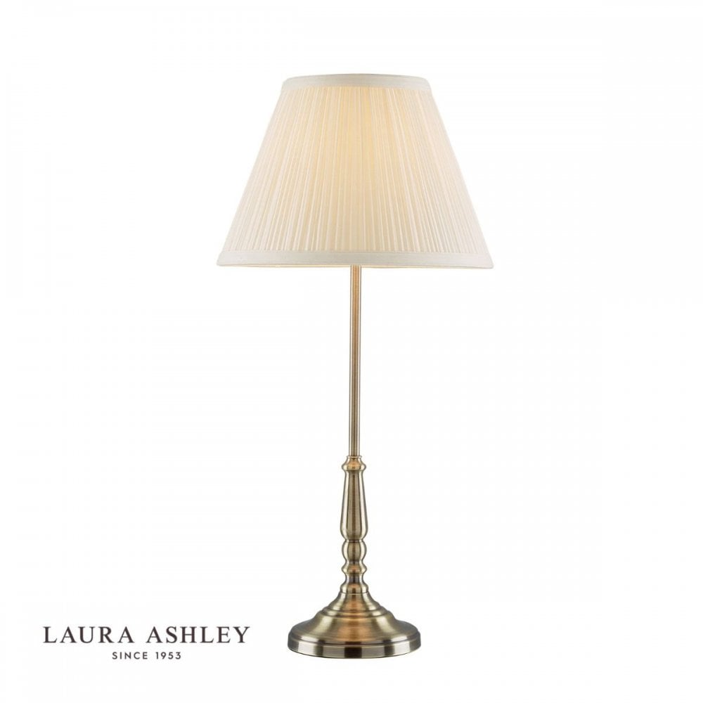 Elliot Antique Brass Table Lamp with Ivory Shade