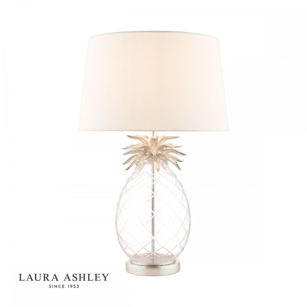 Pineapple Clear Glass Table Lamp C/W Shade