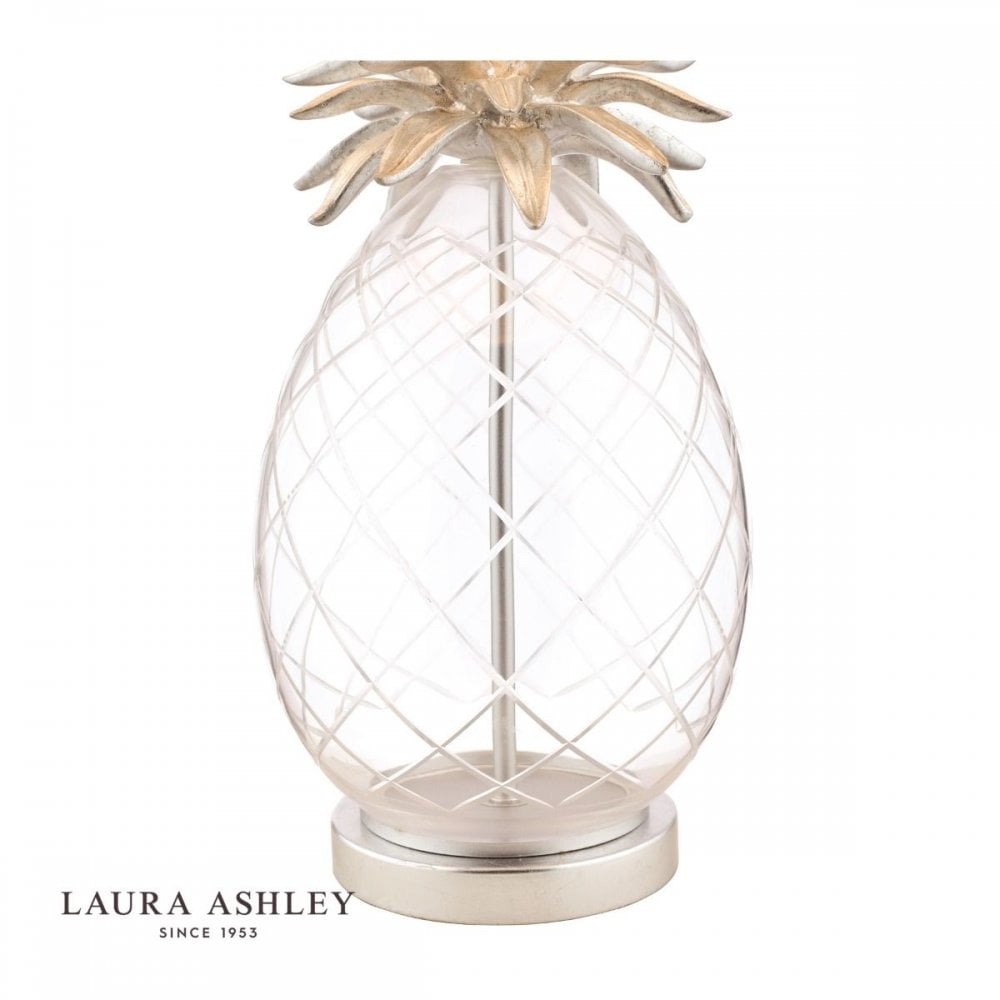 Pineapple Clear Glass Table Lamp C/W Shade