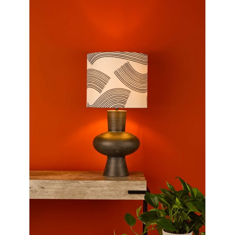 Miho Black/Bronze Table Lamp C/W Shade