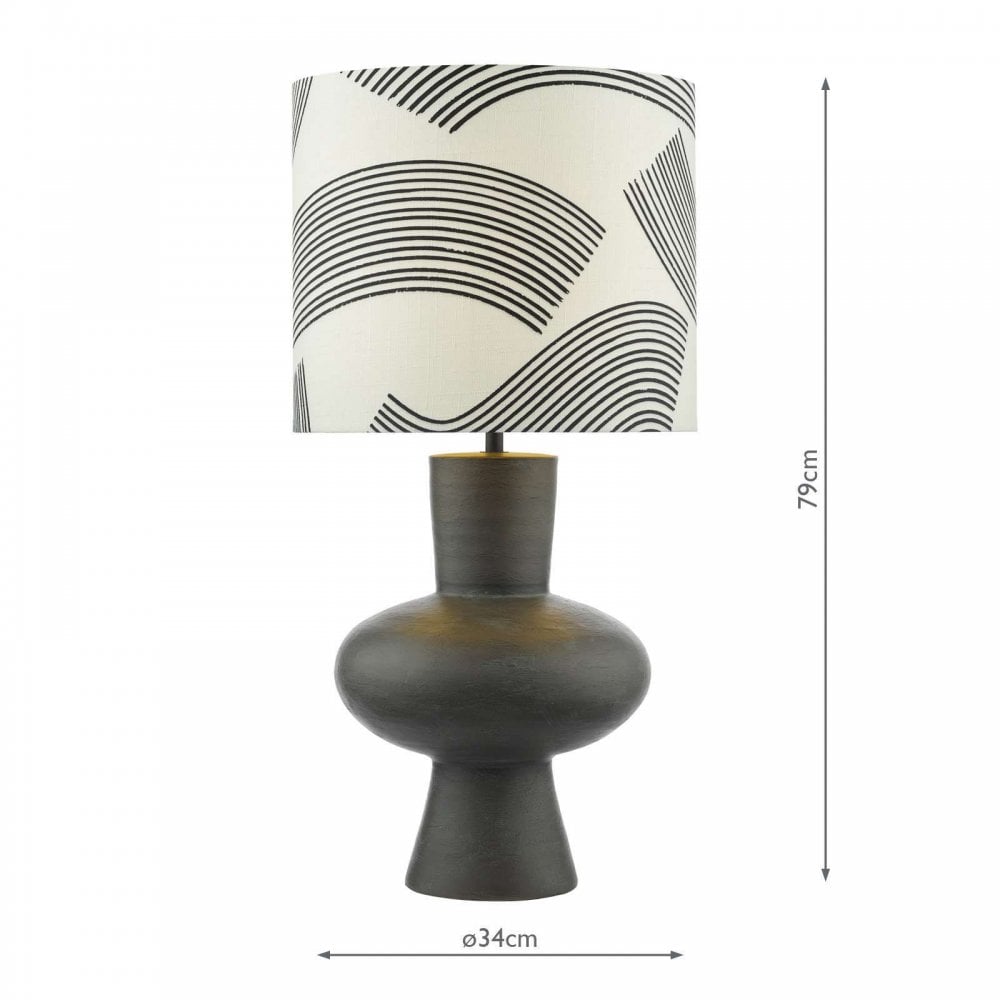 Miho Black/Bronze Table Lamp C/W Shade