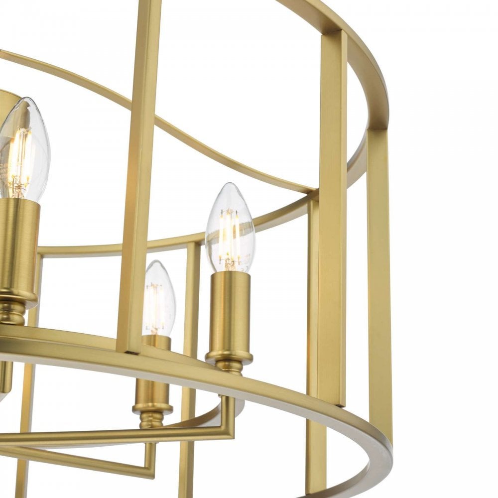 Myka 6 Light Pendant in Brushed Bronze Finish