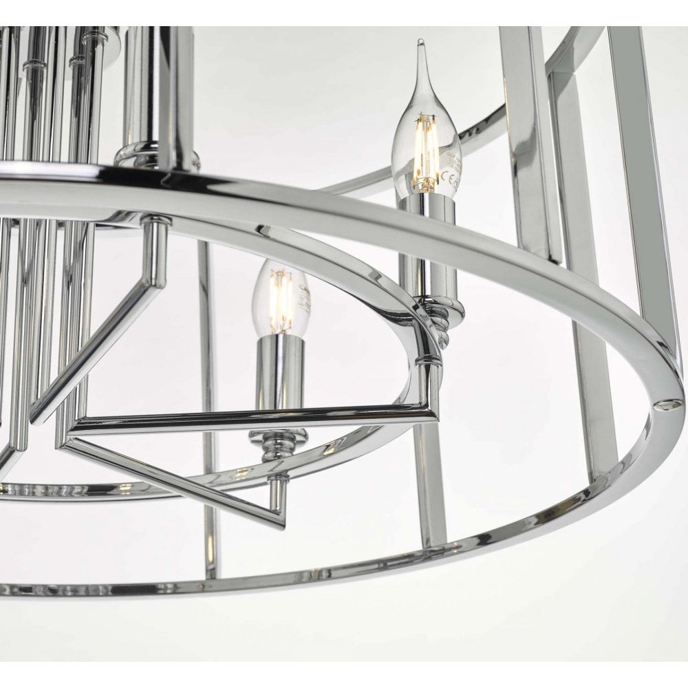 Myka 6 Light Pendant in Polished Chrome