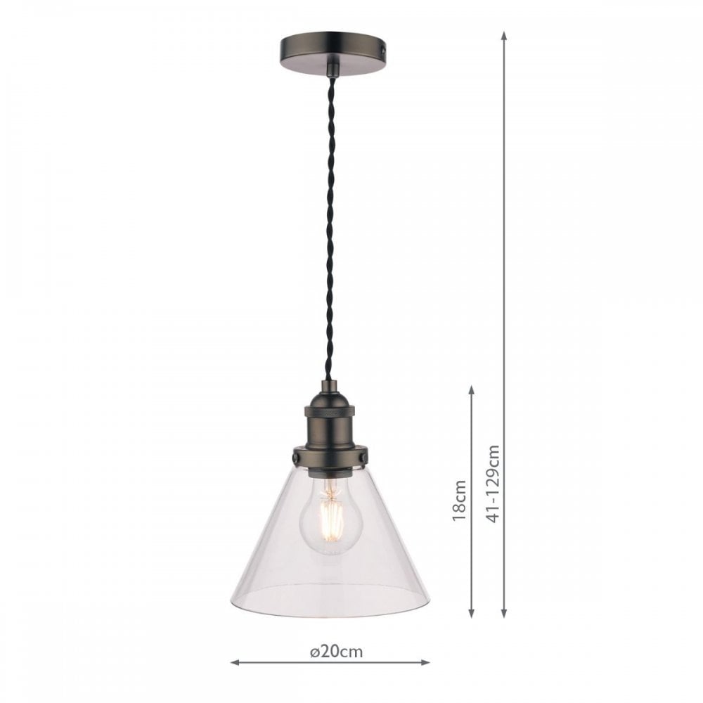 Isaac Single Pendant in Industrial Nickel Finish