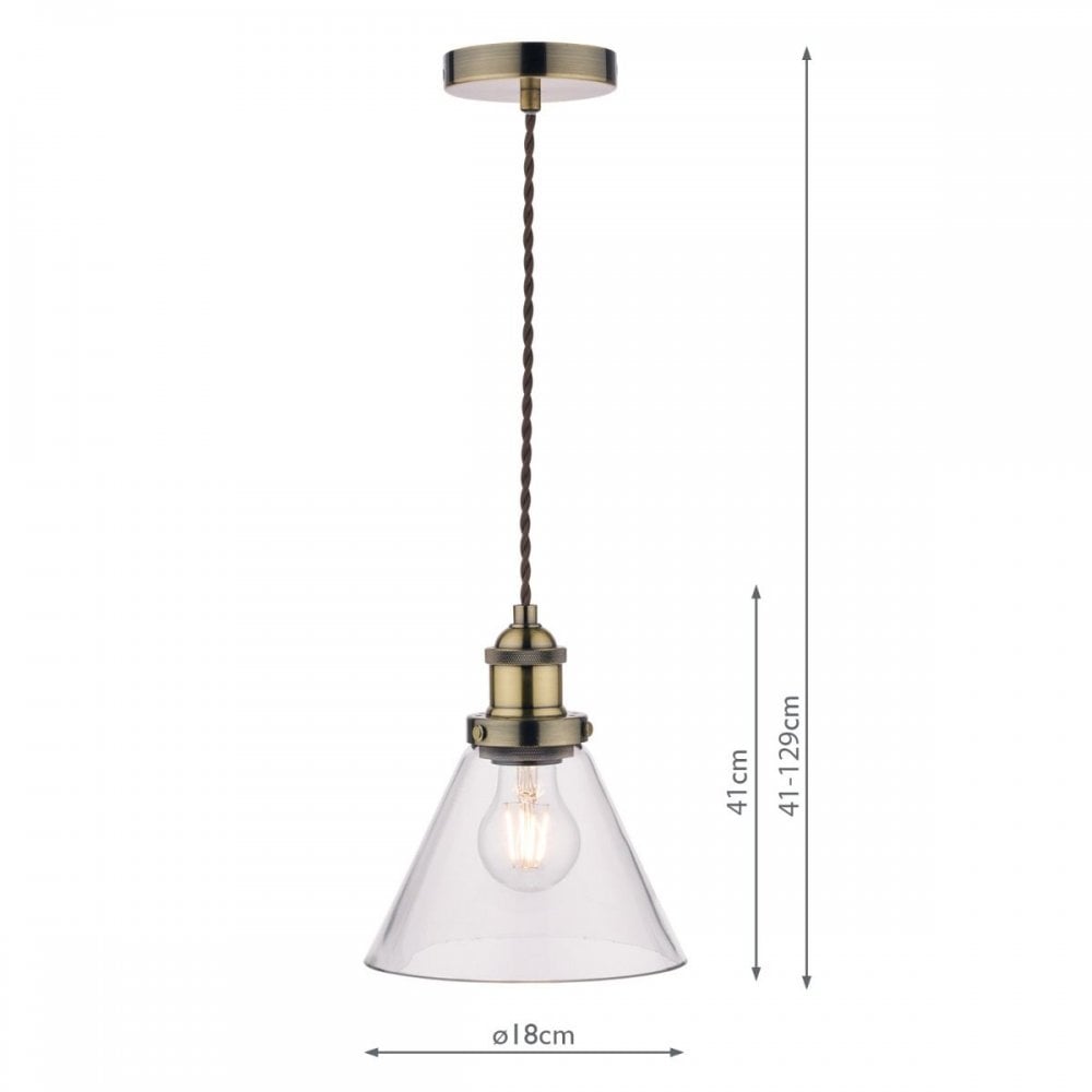 Isaac Single Pendant in Antique Brass Finish
