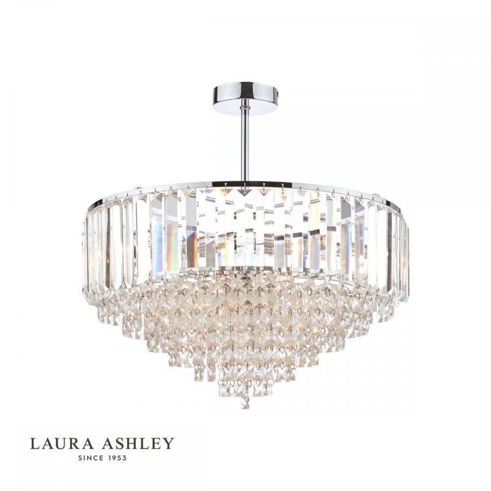 Vienna 5 Light Semi Flush in Polished Chrome
