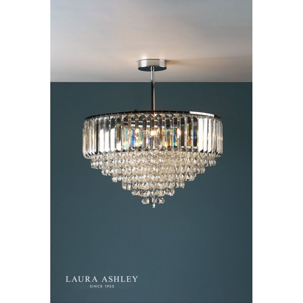Vienna 5 Light Semi Flush in Polished Chrome