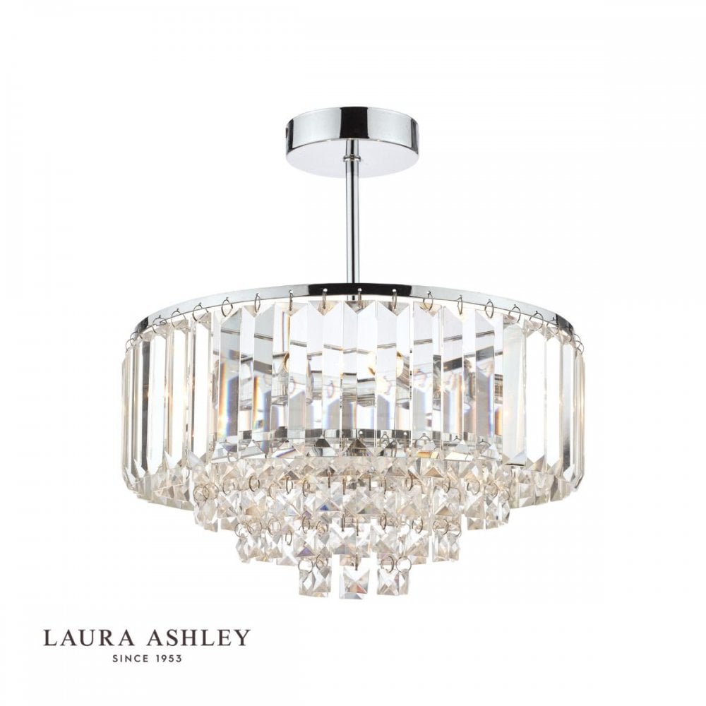 Vienna 3 Light Semi Flush in Polished Chrome