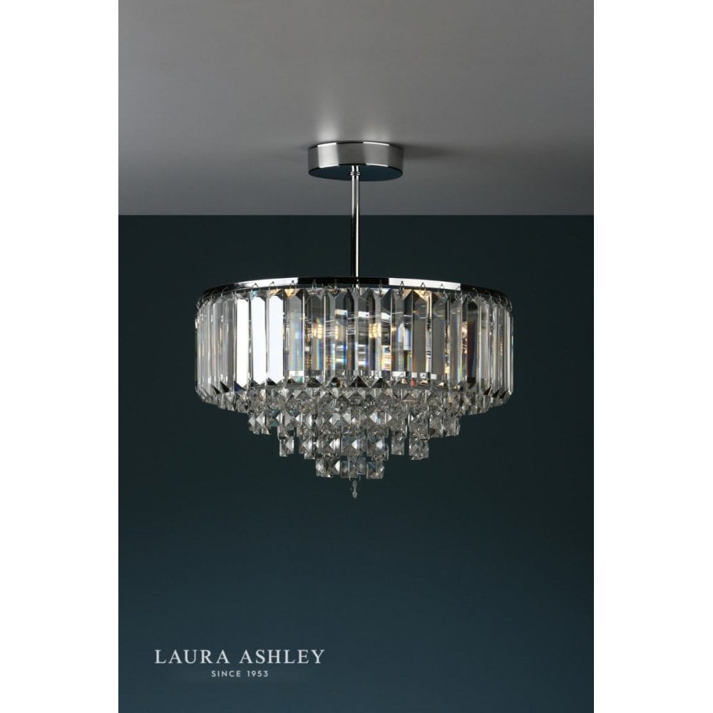 Vienna 3 Light Semi Flush in Polished Chrome