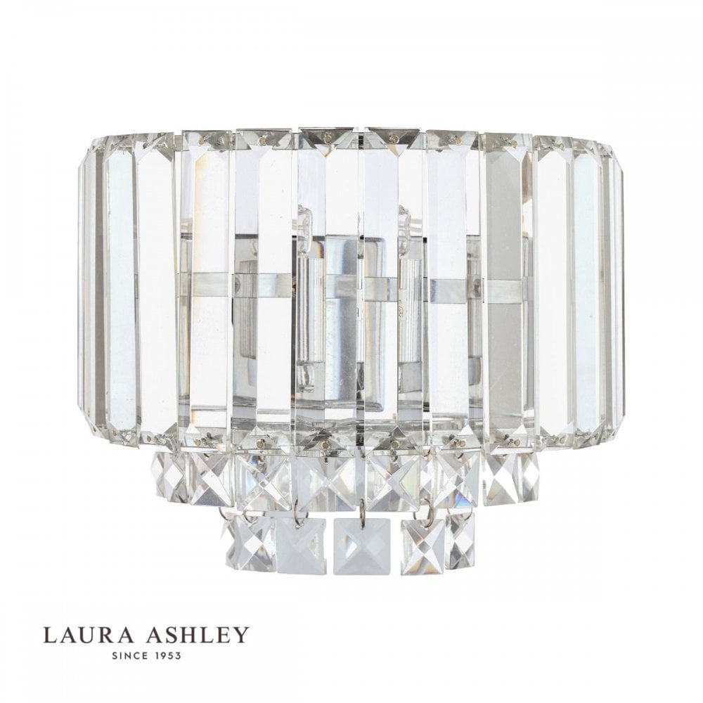 Vienna Polished Chrome Crystal Wall Light