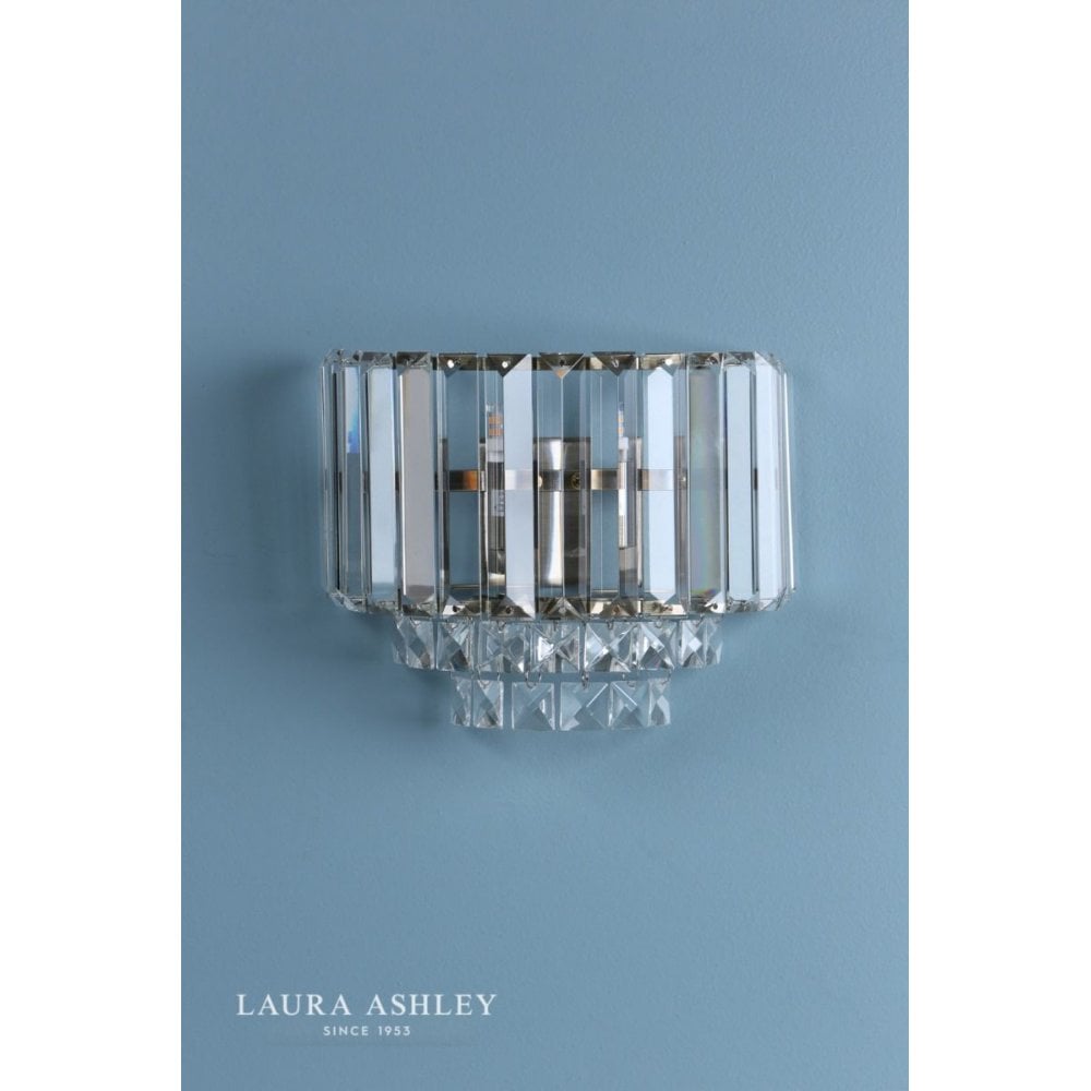 Vienna Antique Brass Crystal Wall Light