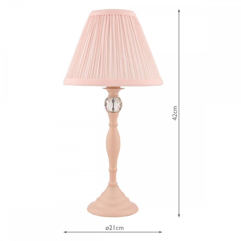 Ellis Blush Pink Table Lamp with Shade