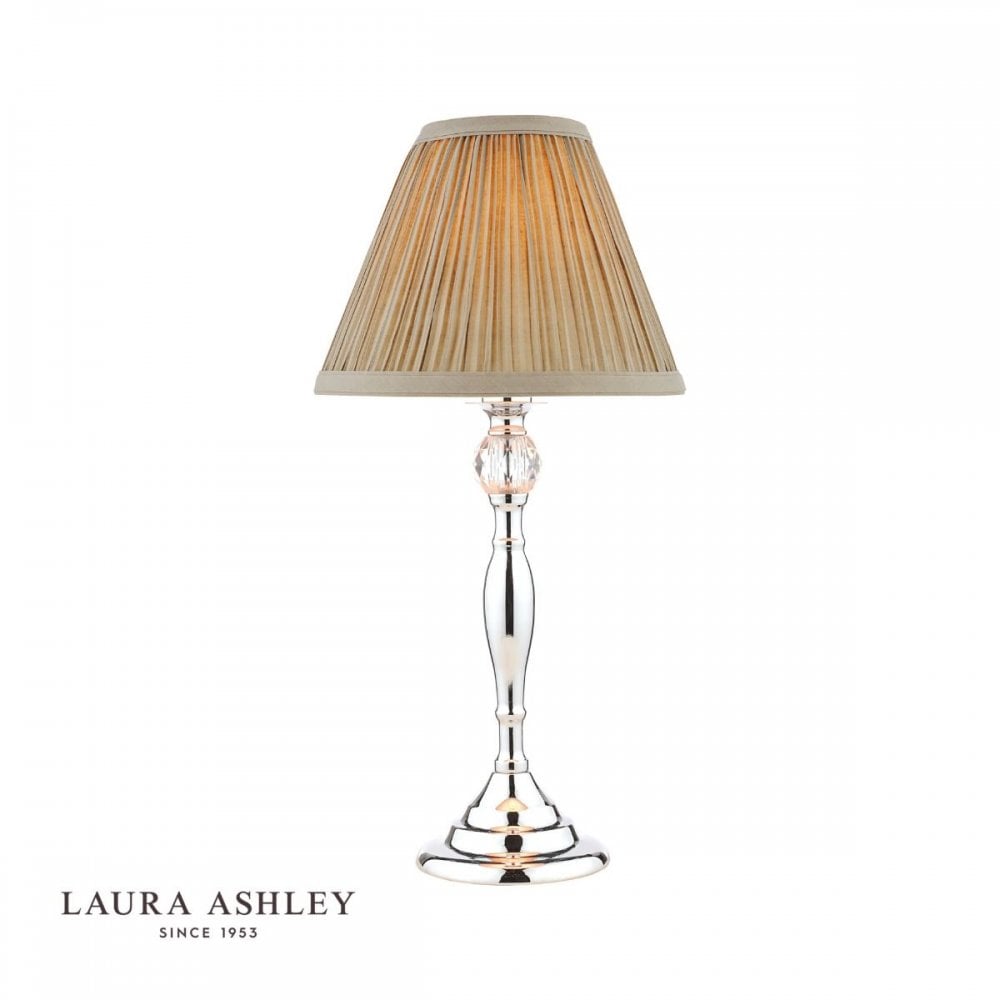 Ellis Polished Chrome Table Lamp with Shade