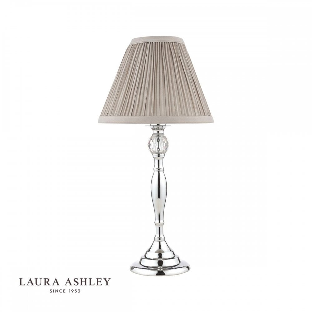 Ellis Polished Chrome Table Lamp with Shade