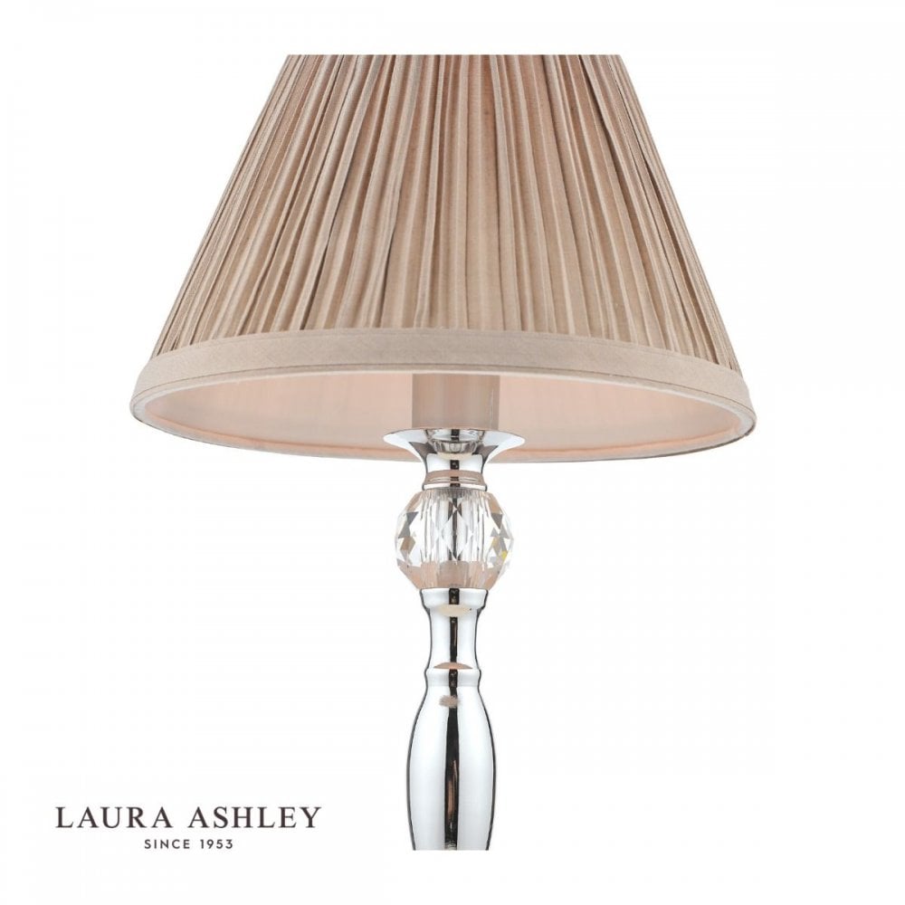 Ellis Polished Chrome Table Lamp with Shade