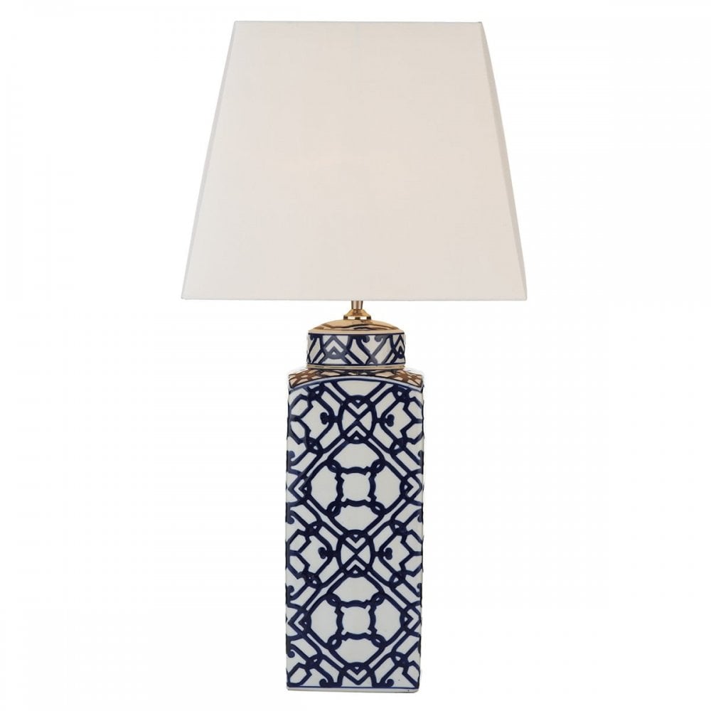 Mystic Blue & White Base Only Table Lamp