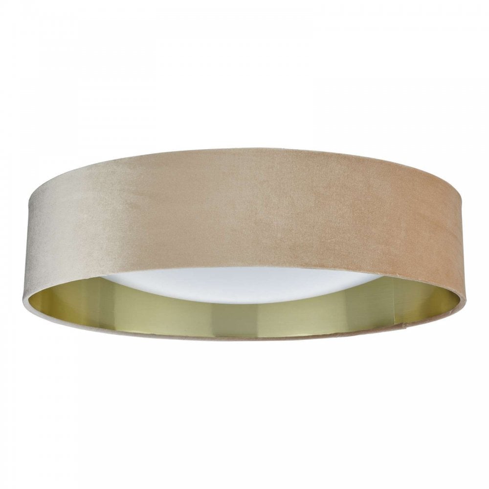 Nysa 3 Light Flush Fitting with Taupe Shade 60cm