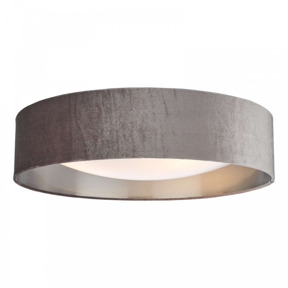 Nysa 3 Light Flush Fitting with Mink Shade 60cm