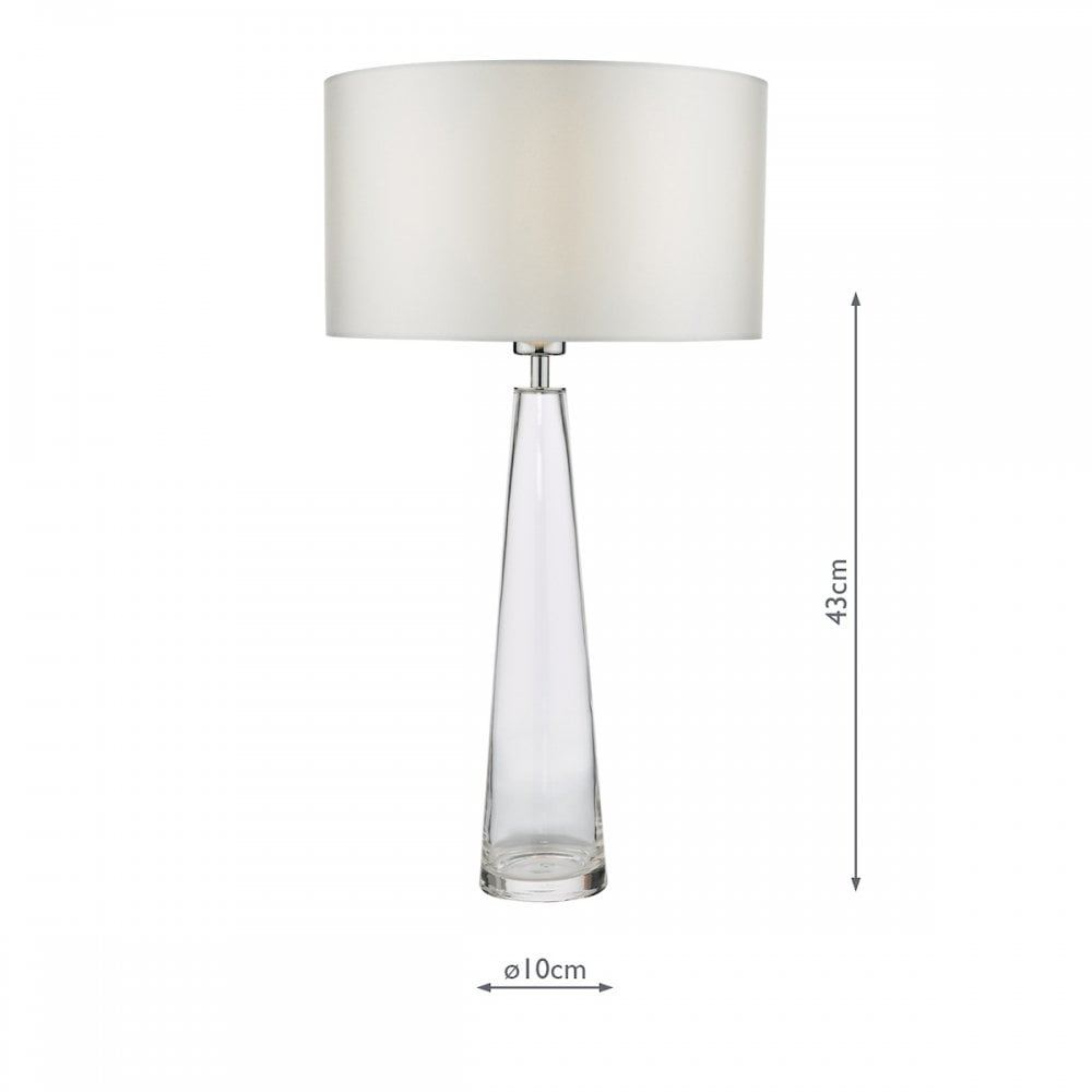 Samara Clear Glass Base Only Table Lamp