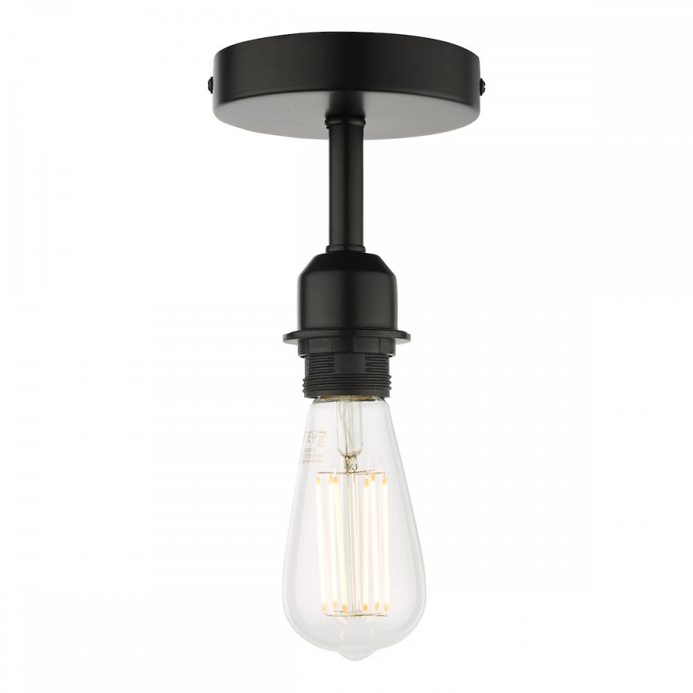 Semi Flush Matt Black Suspension