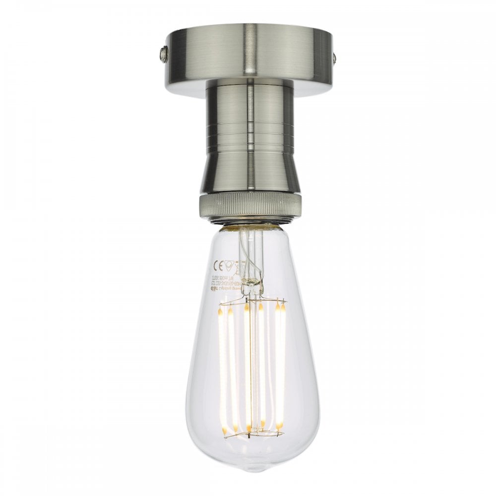 Semi Flush Antique Chrome Suspension