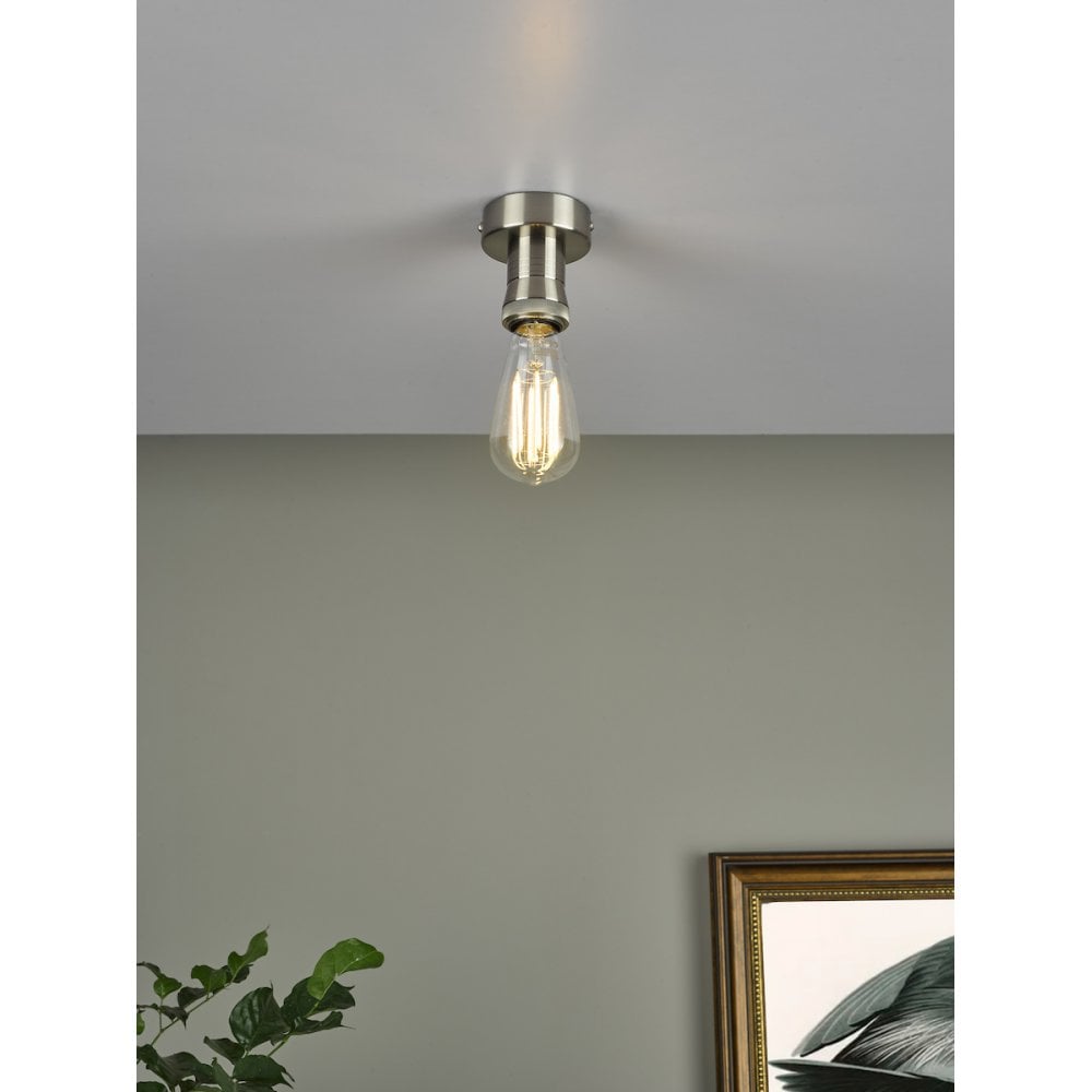 Semi Flush Antique Chrome Suspension