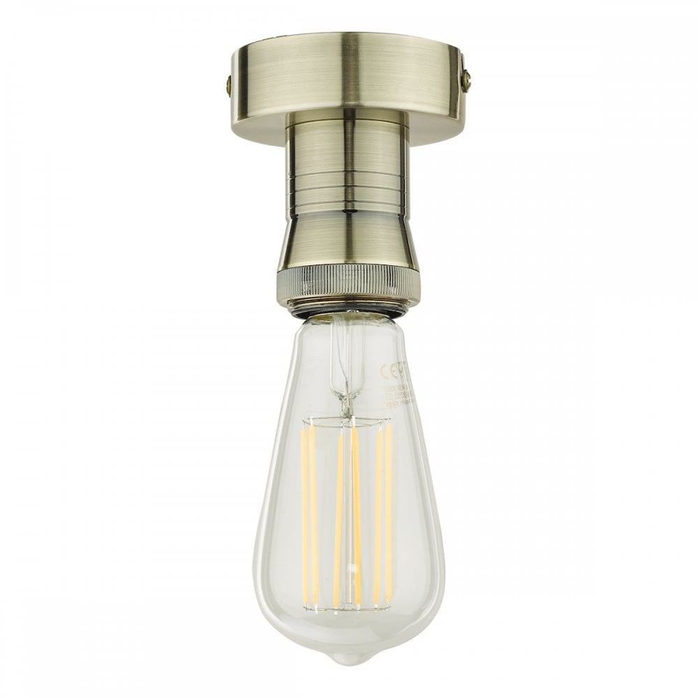 Semi Flush Antique Brass Suspension
