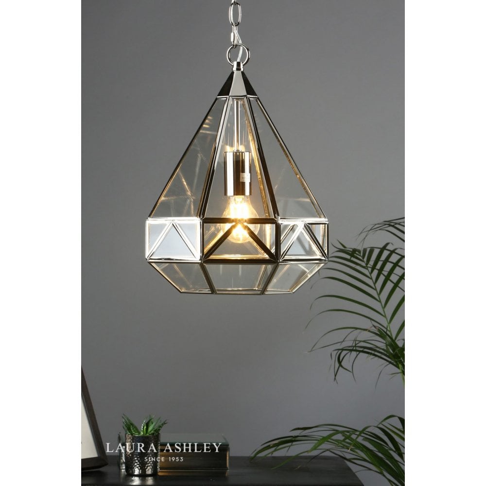 Zaria Polished Silver Lantern