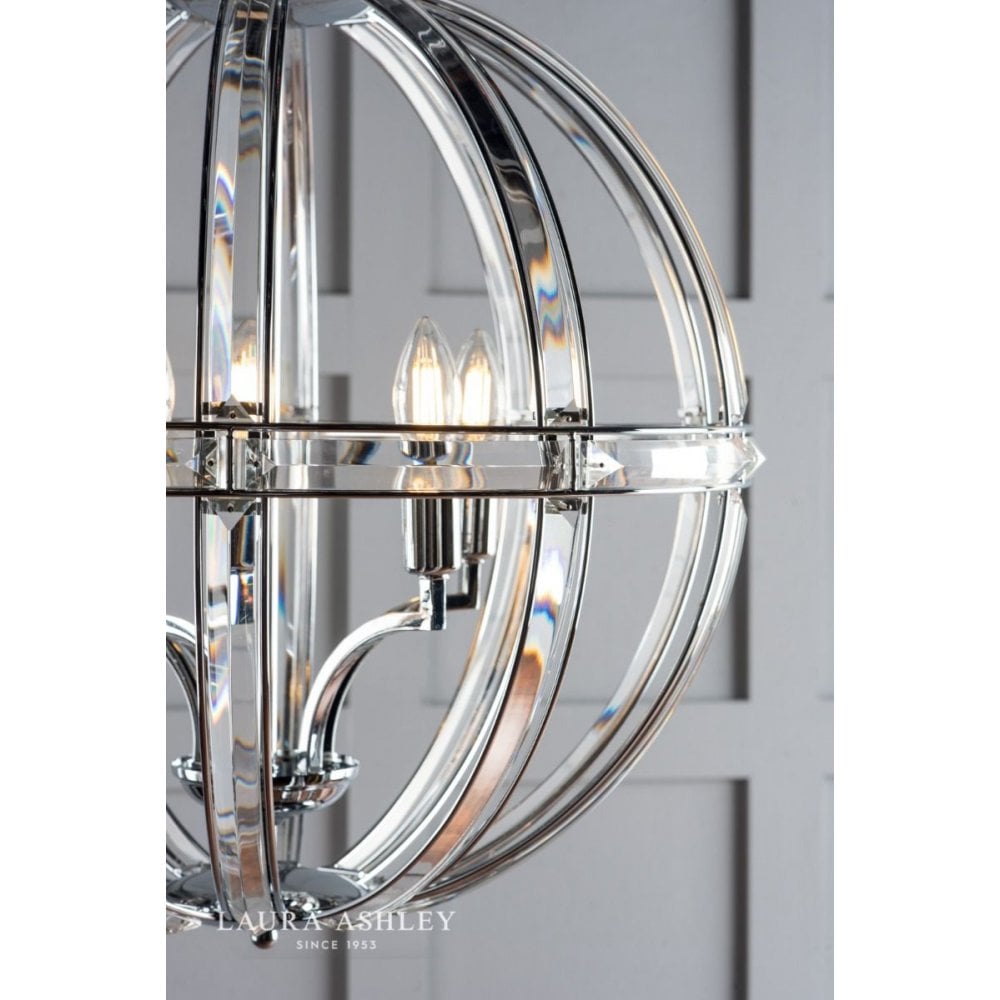 Aidan 3 Light Polished Chrome & Glass Pendant