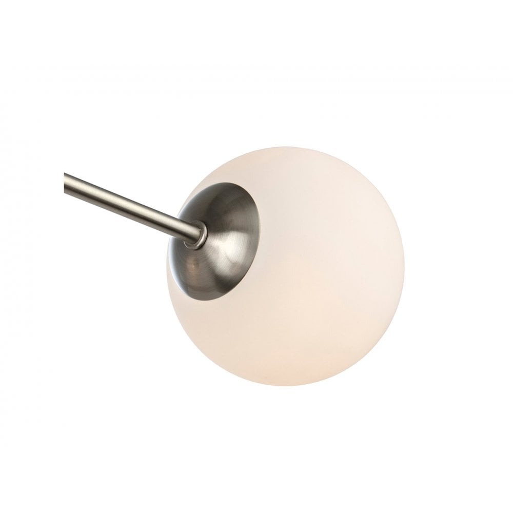 Montana 3 Light in Brushed Steel with Opal White Glass