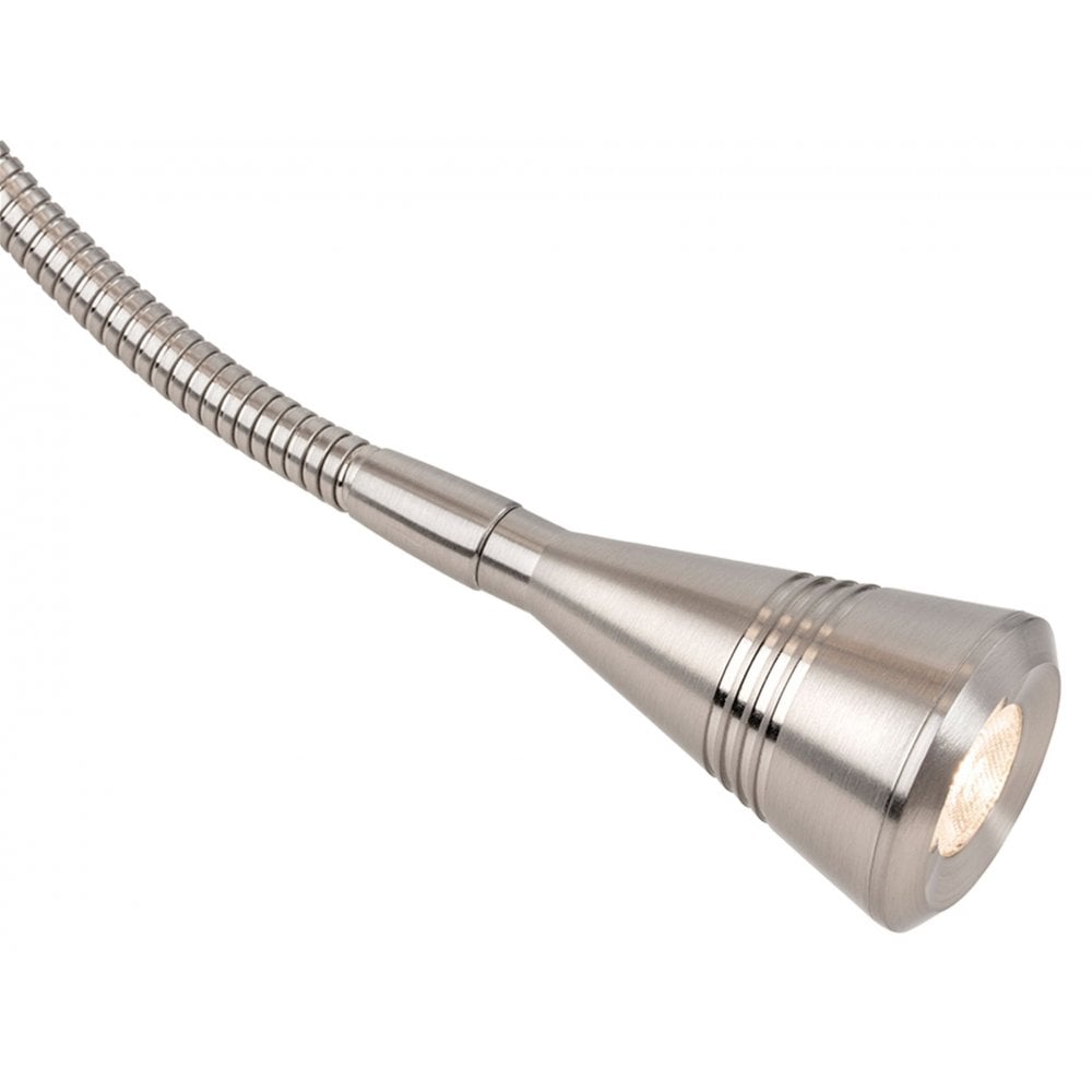 Grand 2 Light Wall Light in Brushed Steel with Cream Shade
