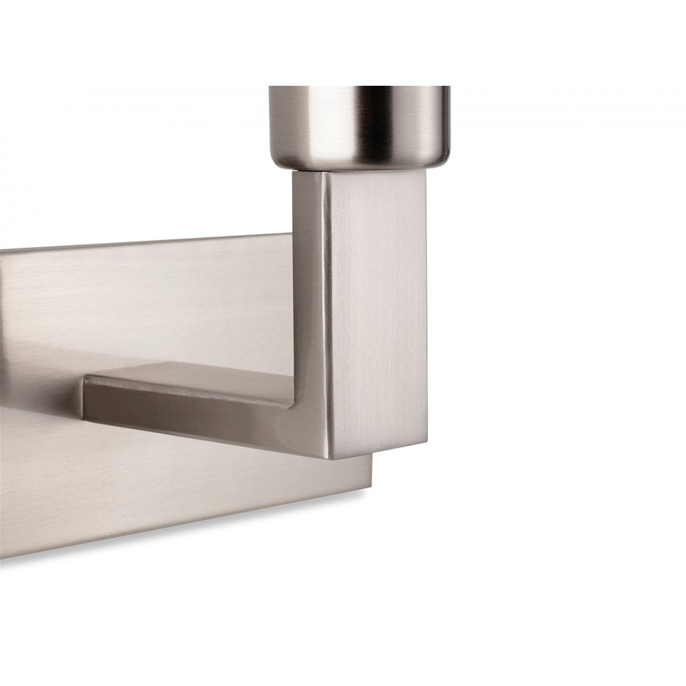 Webster Single Wall light in Brushed Steel with Cream Shade