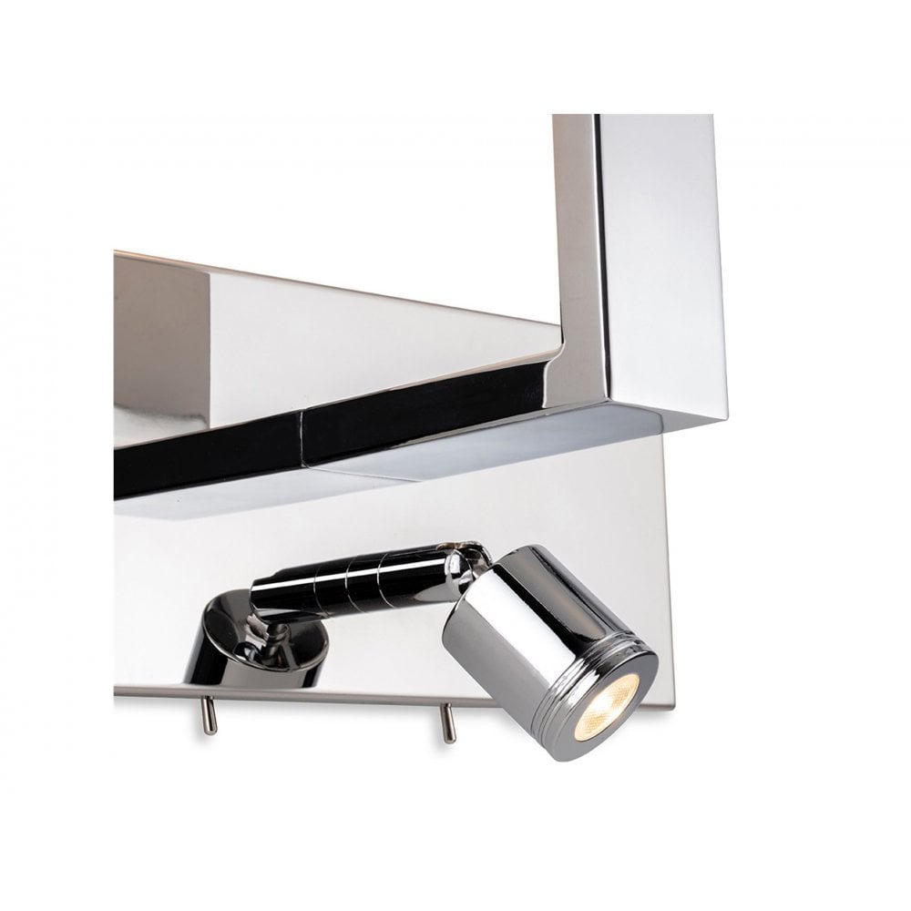 Webster 2 Light Wall Light in Chrome with Cream Shade