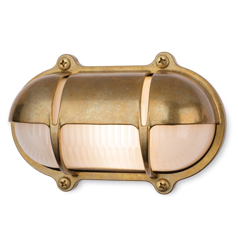Nautic Bulkhead in Brass with Frosted Glass