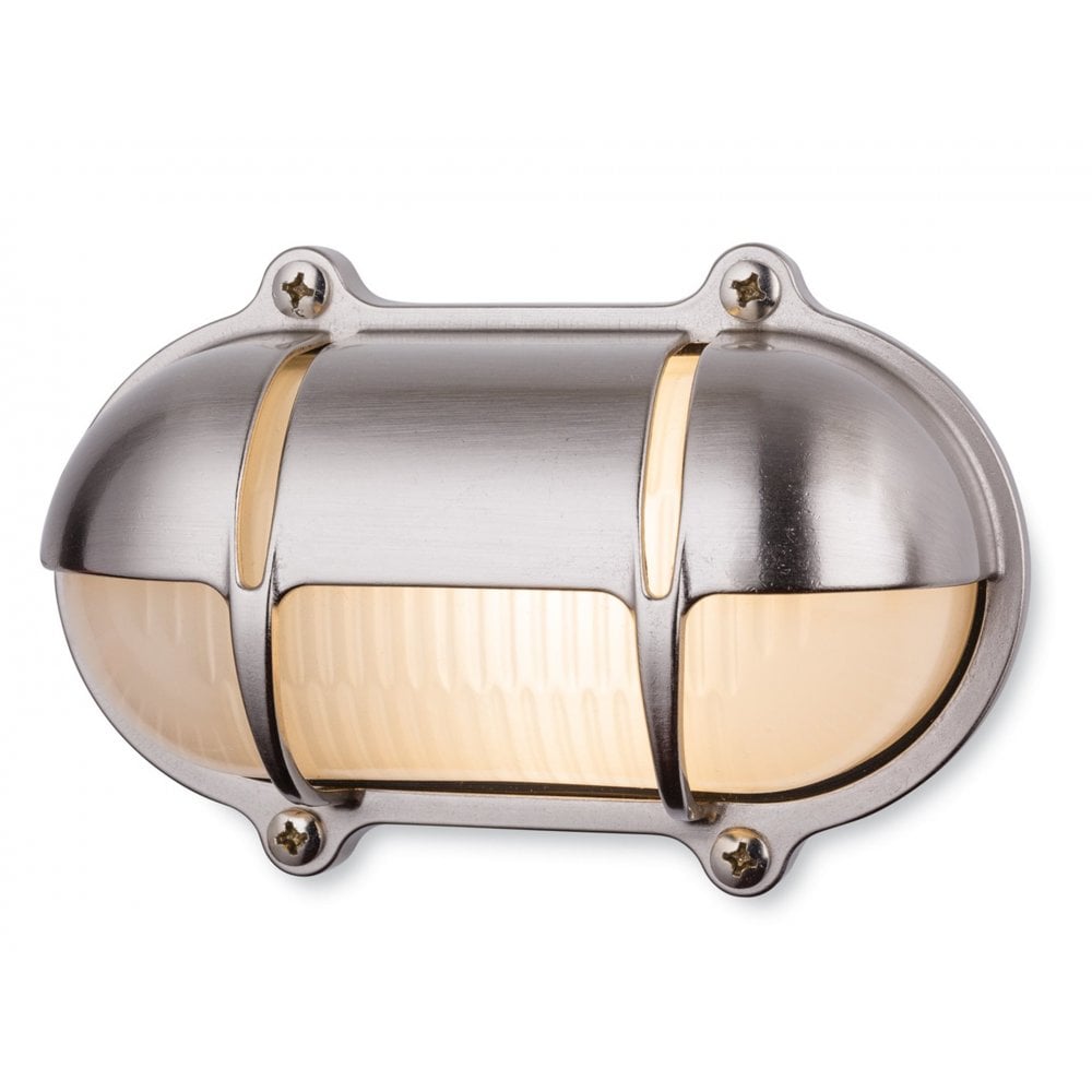 Nautic Bulkhead in Nickel with Frosted Glass