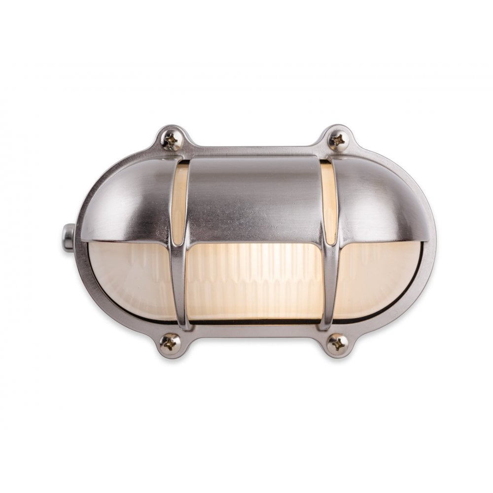 Nautic Bulkhead in Nickel with Frosted Glass