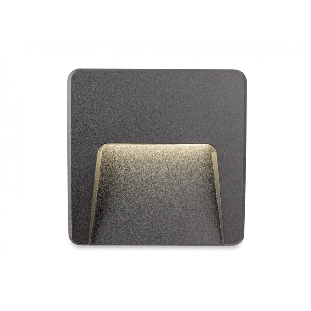 Golf LED Resin Wall & Step Light in Graphite Square
