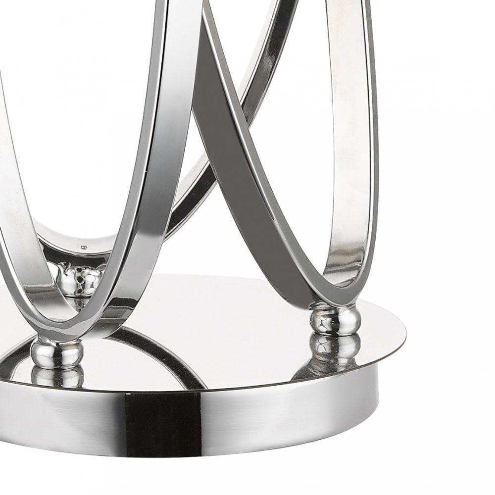 Trinity Table Lamp Polished Chrome With Shade