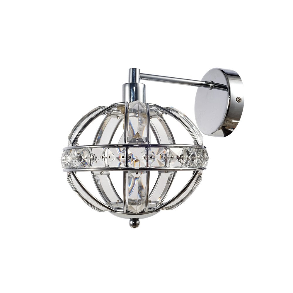 Laura Oval Polished Chrome Wall Light